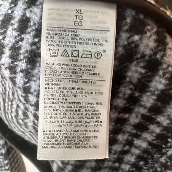 Old Navy Wool Blend Plaid Blazer Coat Classic Academia Preppy NWOT‎ Relaxed Fit - Picture 15 of 17